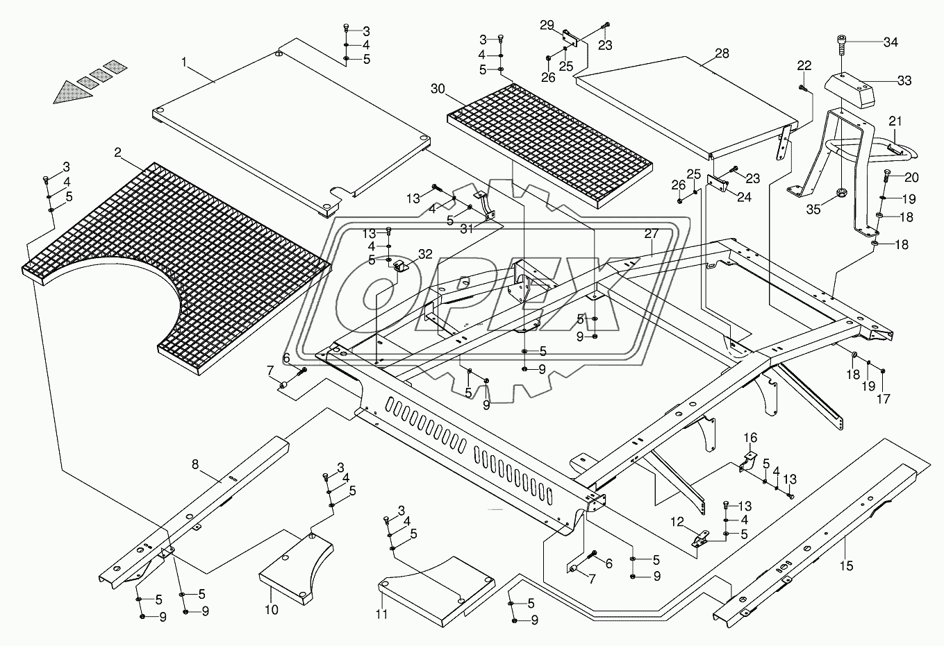 Panelling top / roof flap