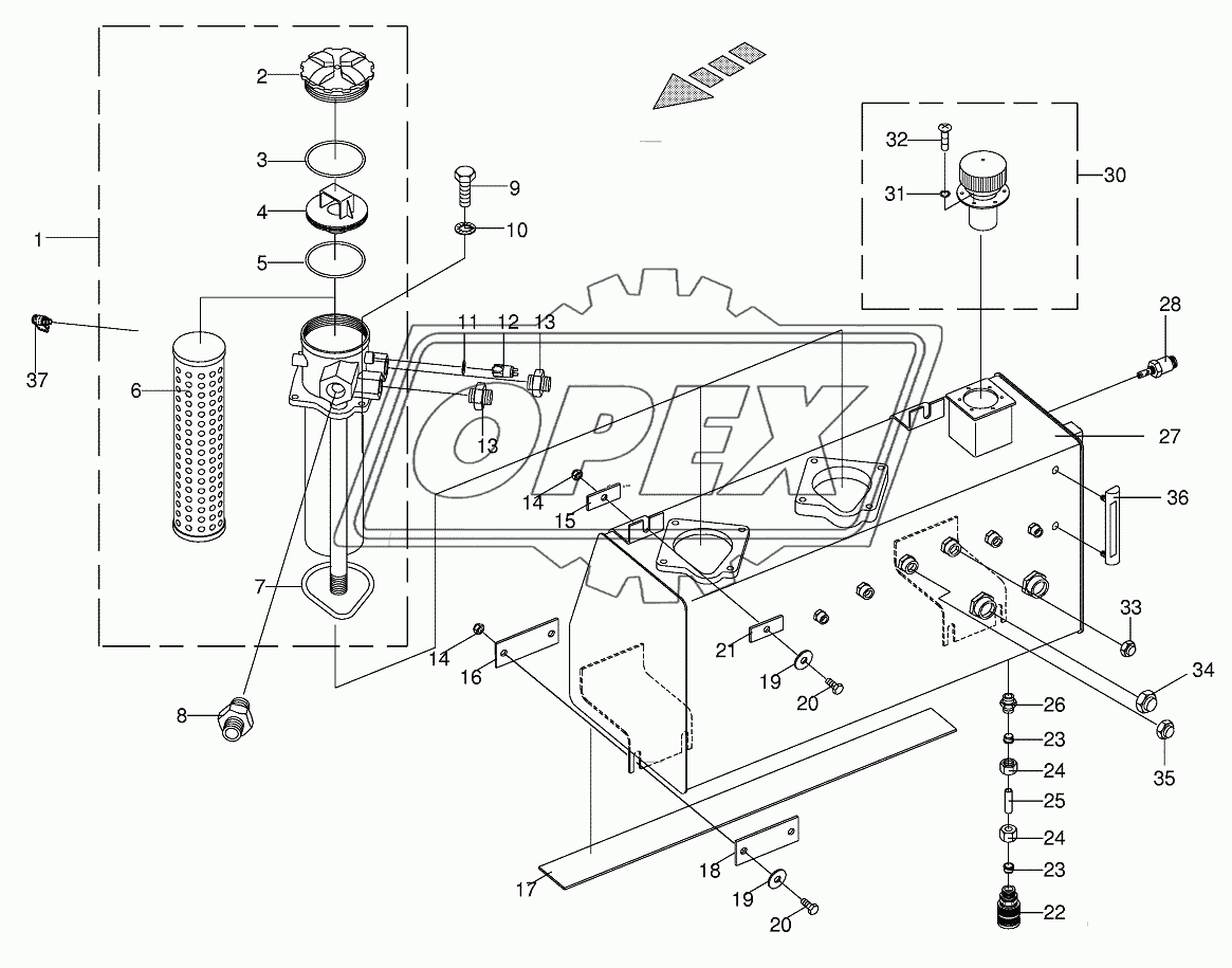 Hydraulic tank