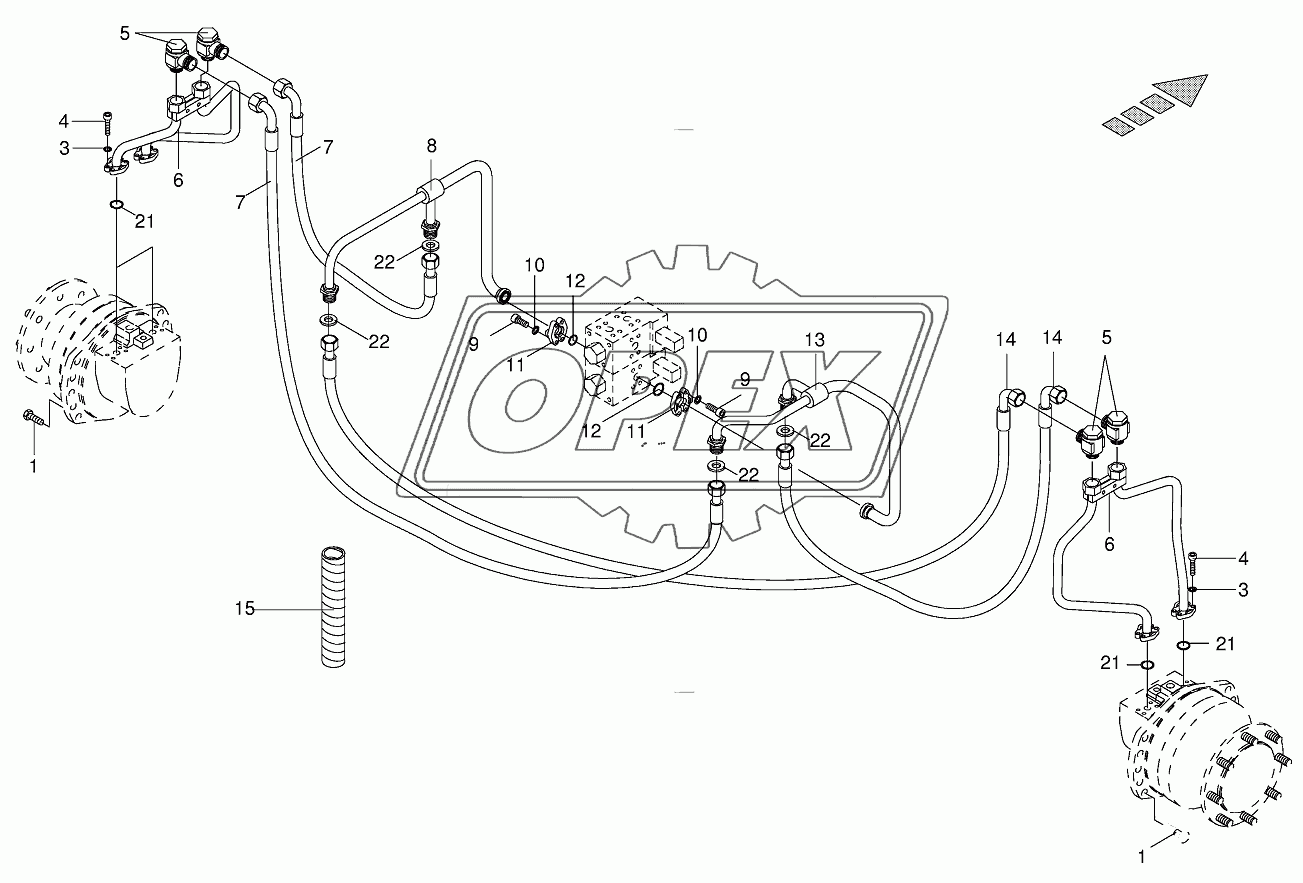 Traction drive wheel engine -rear