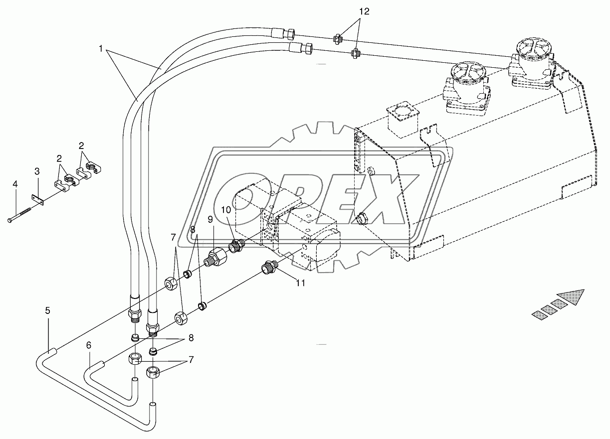 Suction line hydraulic system 1