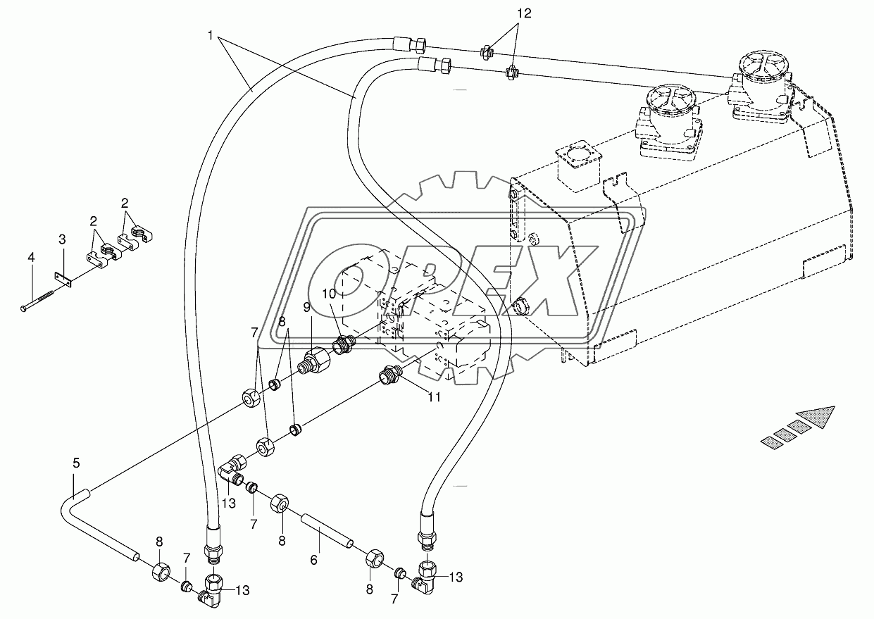 Suction line hydraulic system 2