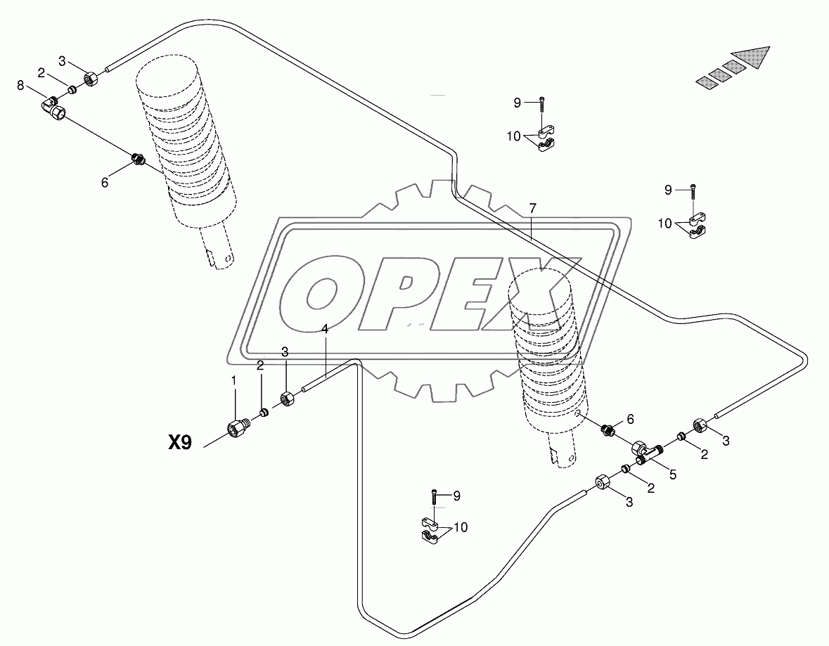 Hydraulic parts parking brake