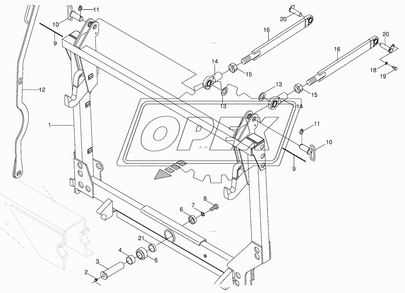 Pivoting frame / linkage