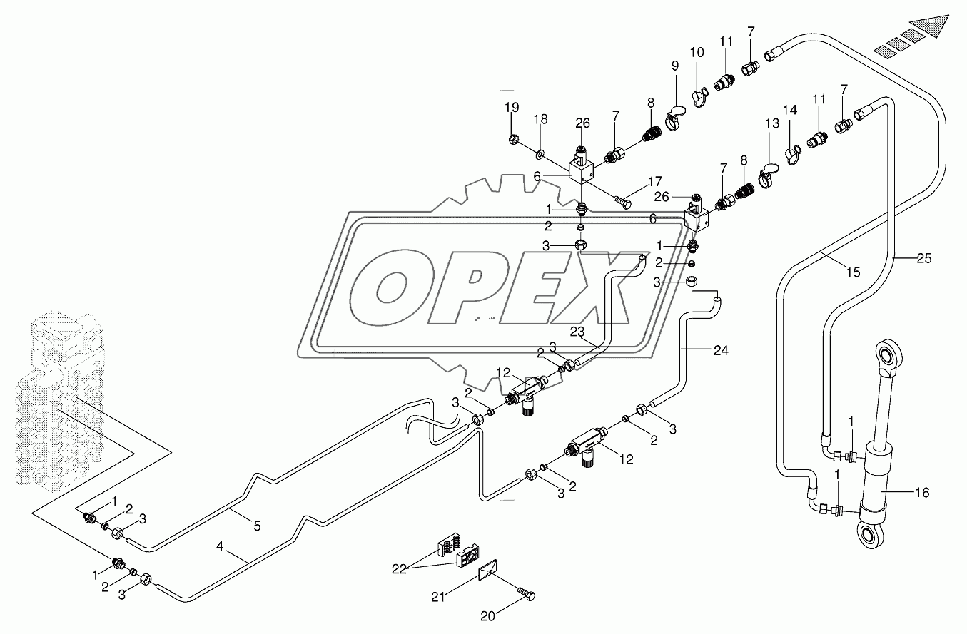 Lines transv.ground following