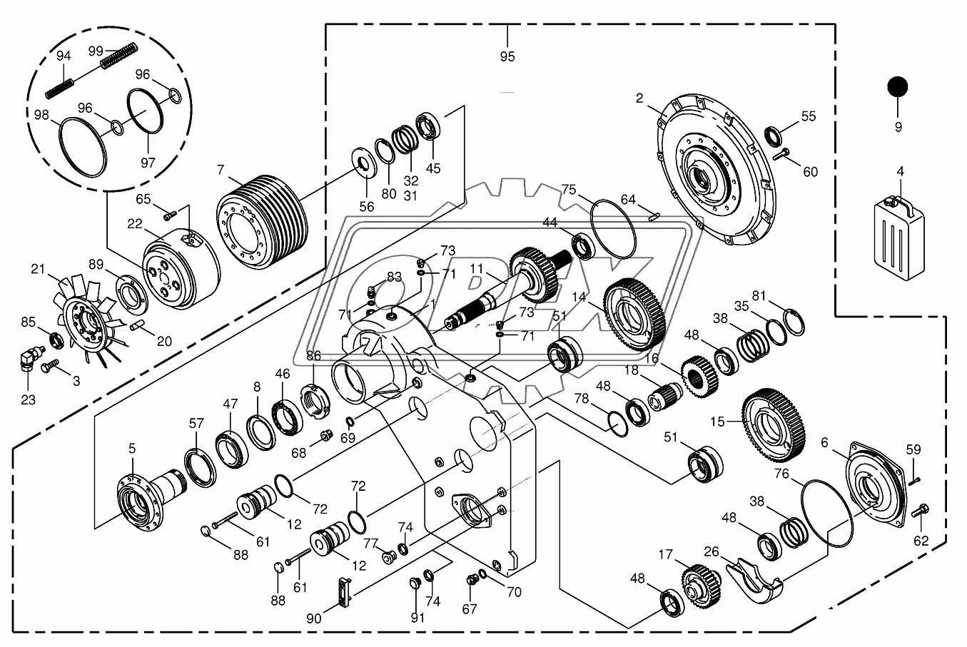 Motor output drive (OM502) (600601 - 736100)