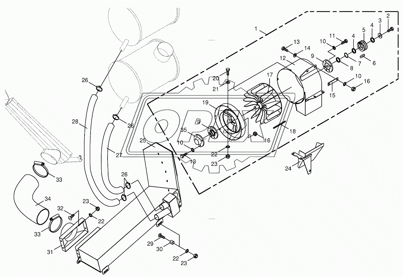 Suction fan (722527 - 736100)