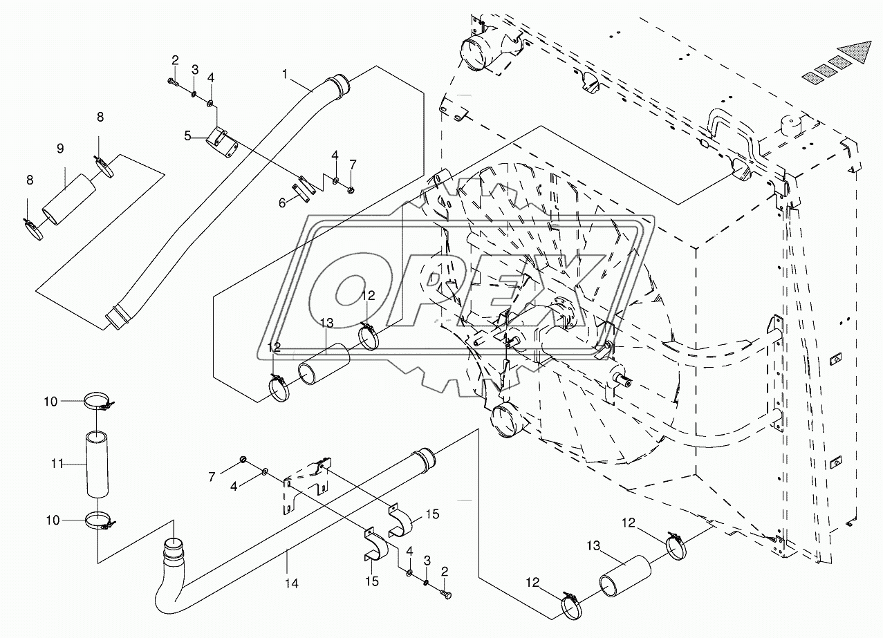 Cooling water pipes OM444