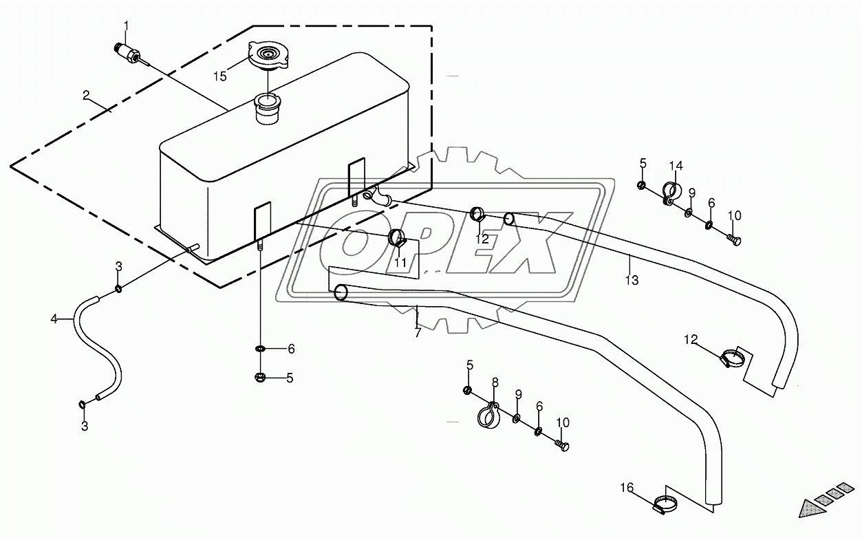 Cooling water compensating system 1