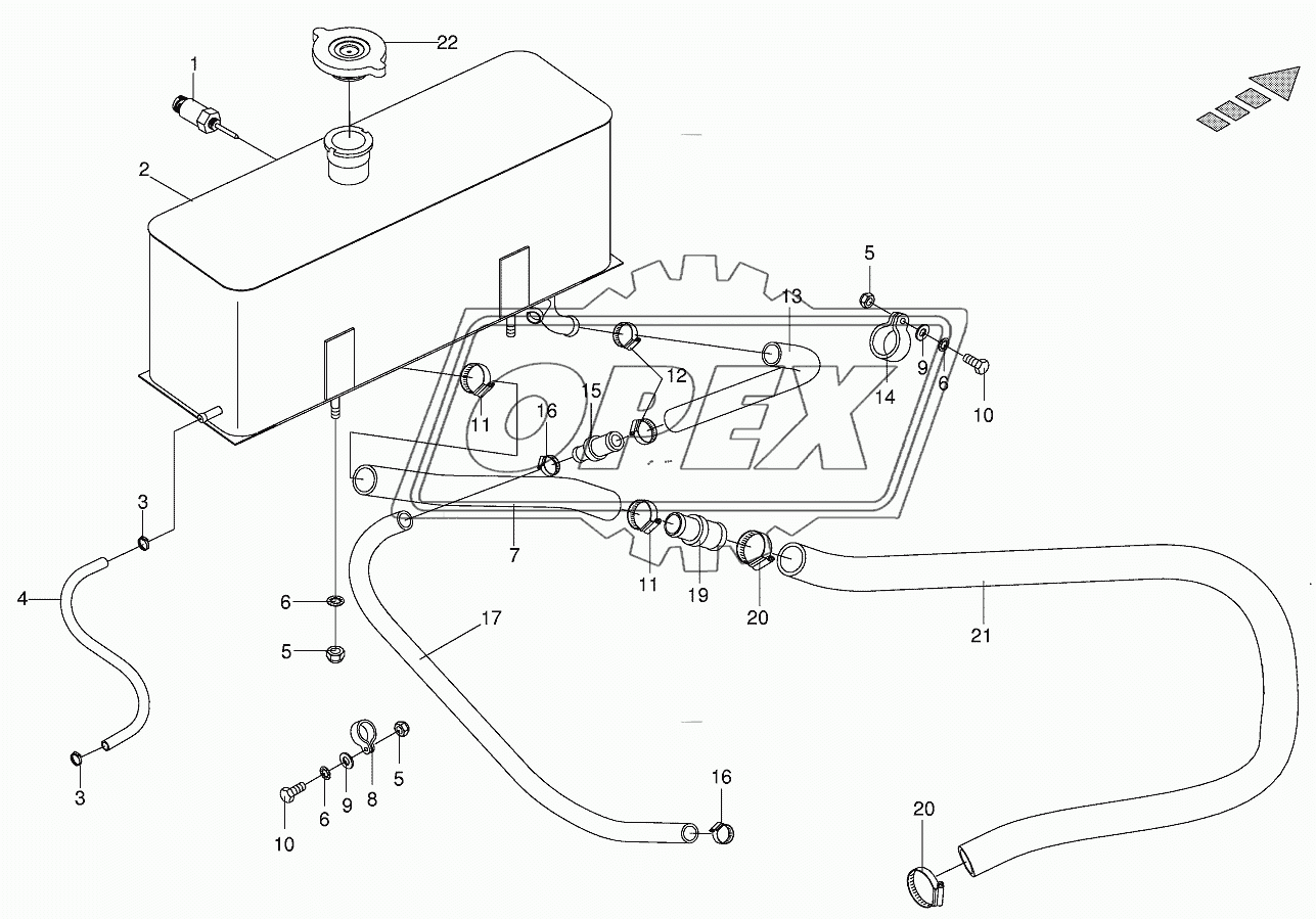 Cooling water compensating system 2