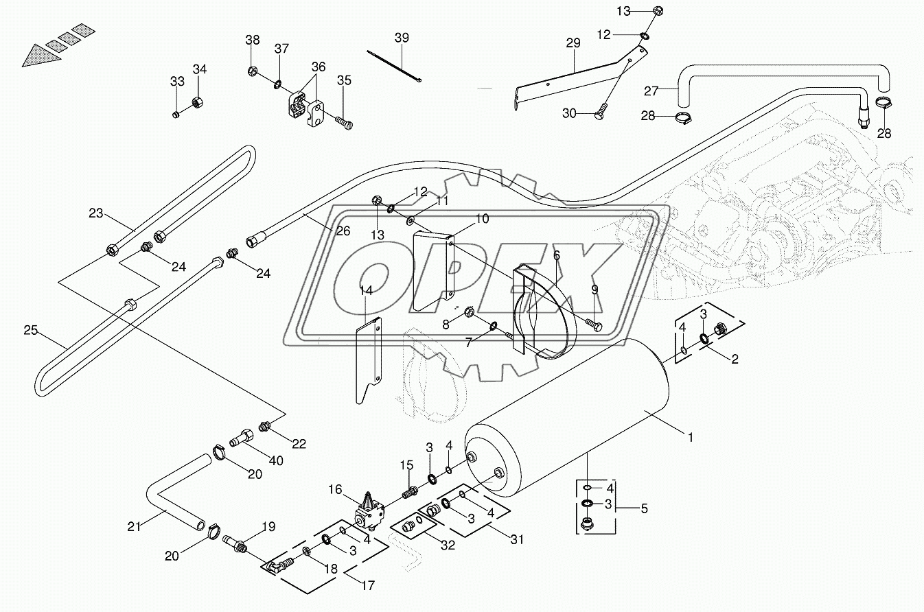 Air pressure container OM502