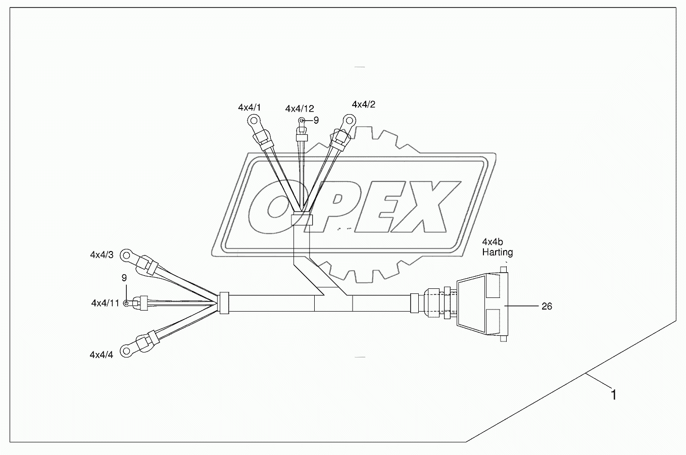 Wiring loom cab (4x4)