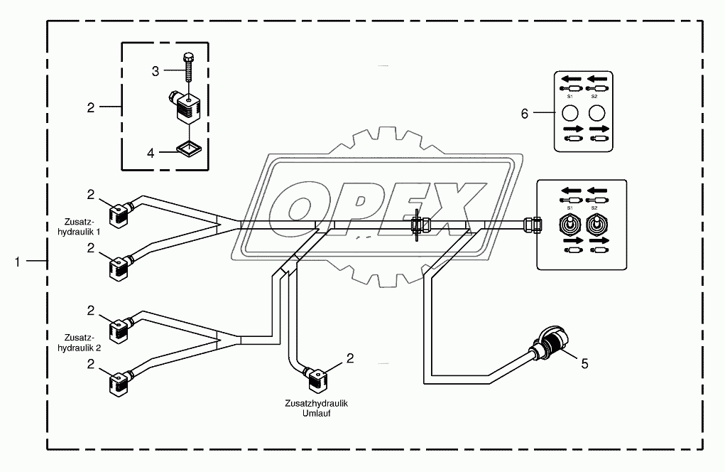 Wiring harness - auxiliary hydraulics