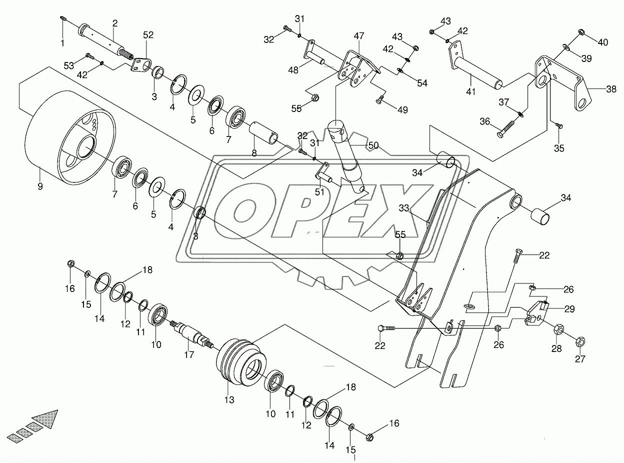 Tensioning device- main drive