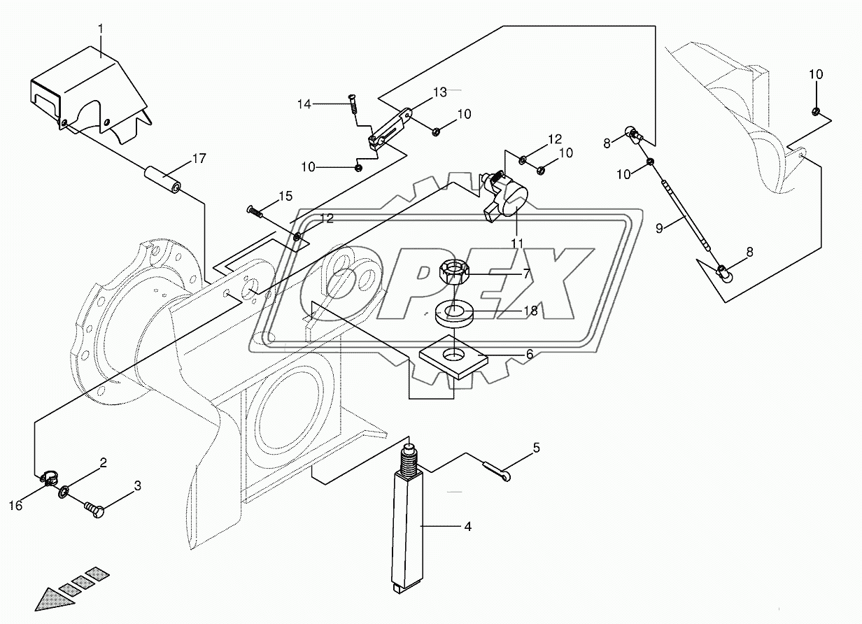 Angle sensor / securing key