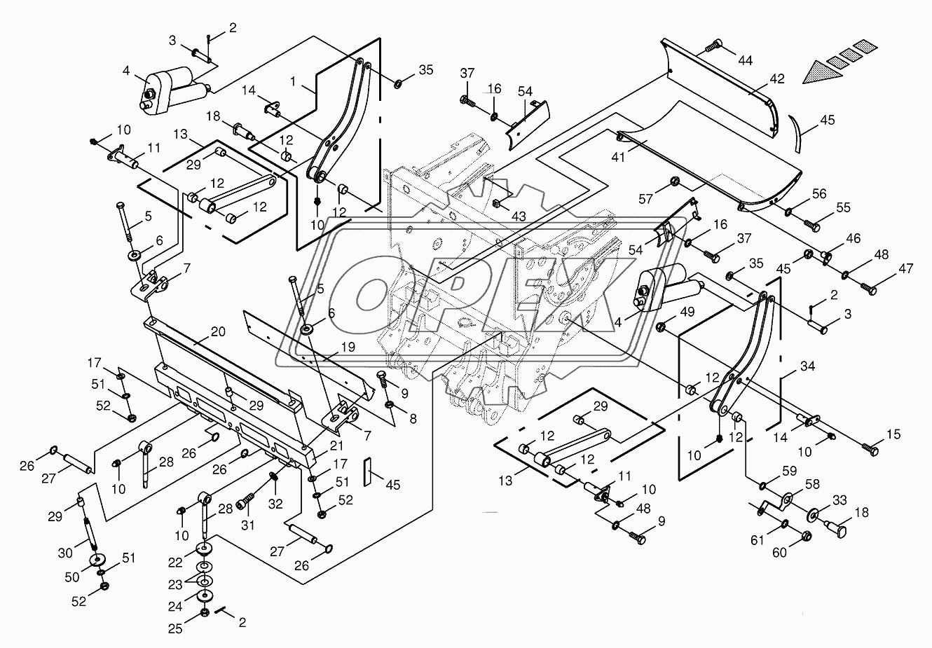 Shear bar adjustment