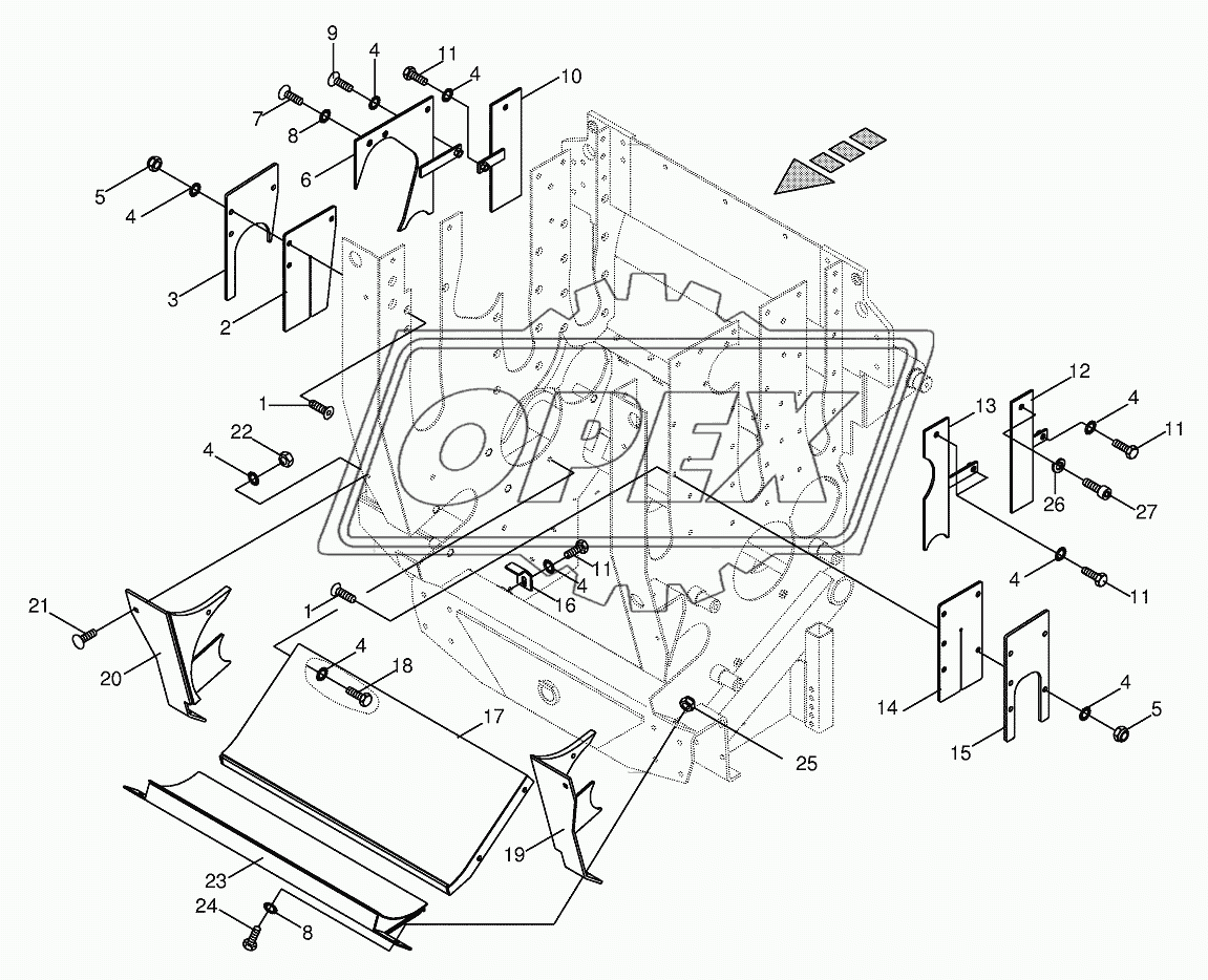 Grain collecting plate / slotted cover