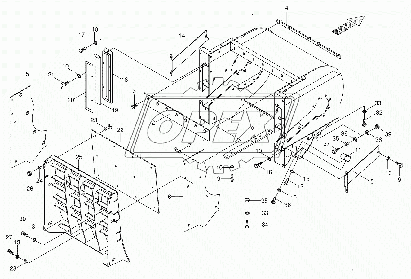 Discharge accelerator housinge