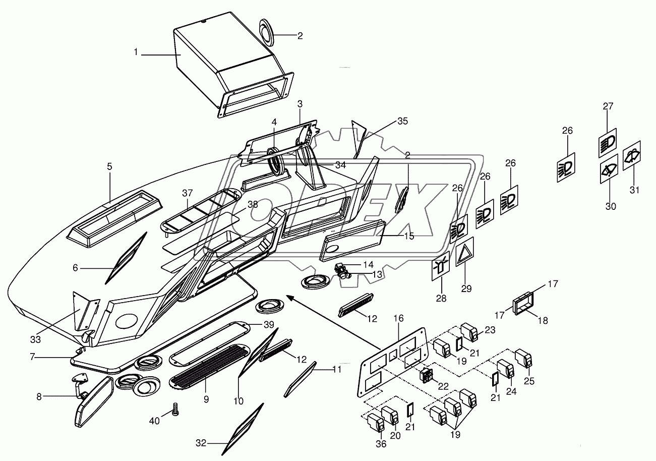 Control panel (roof)