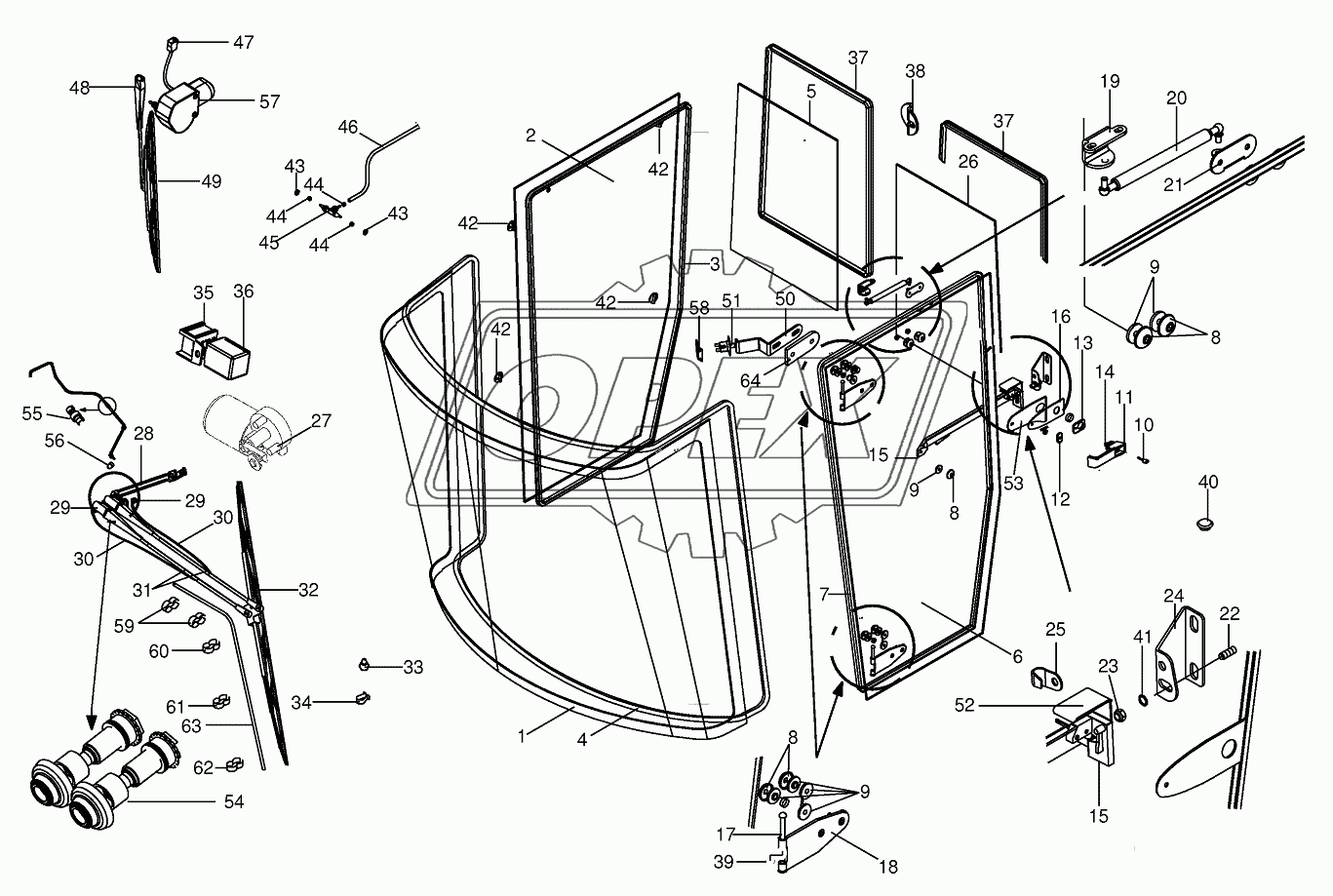 Cab - glazing