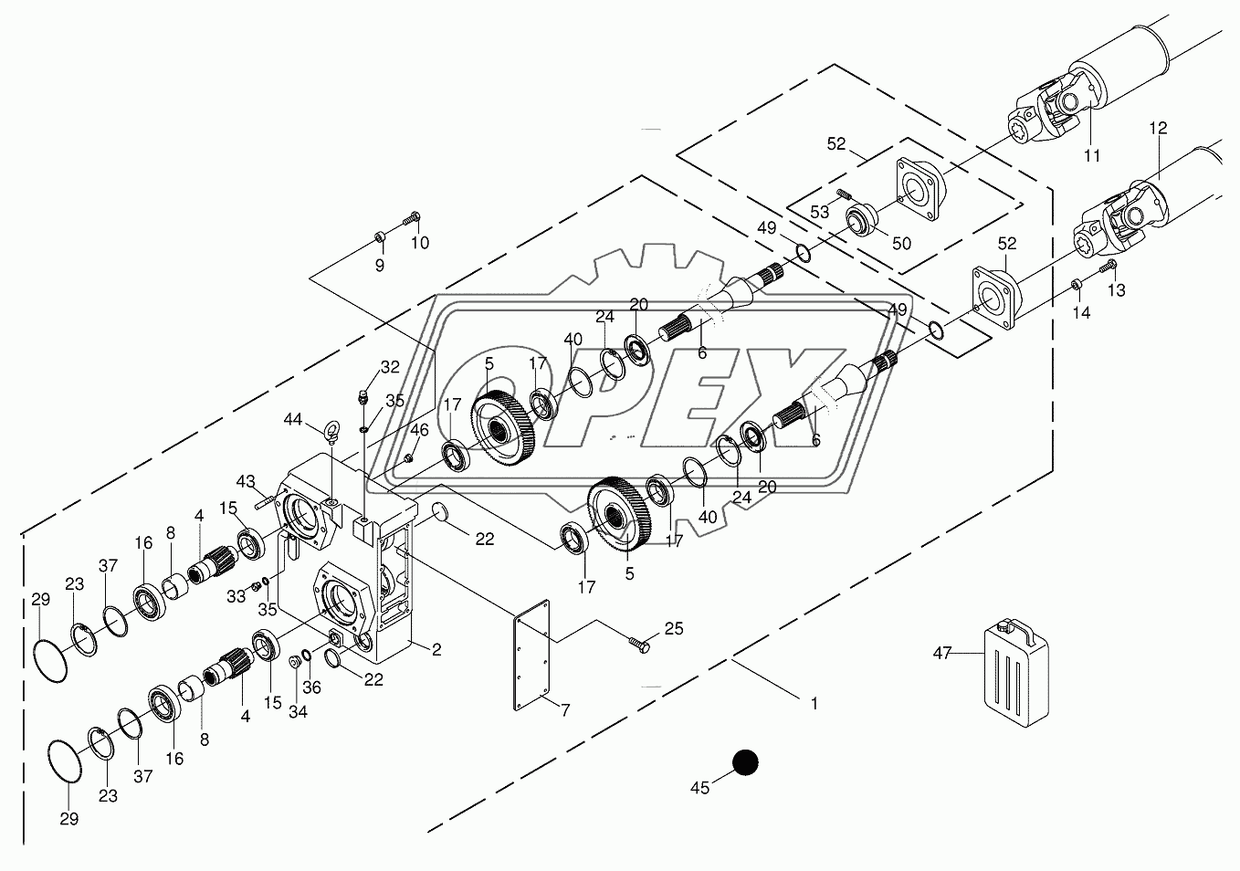 Auxiliary gearbox / Drive