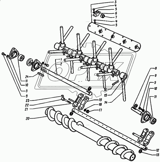 Шнек жатки А55-1-2-2А