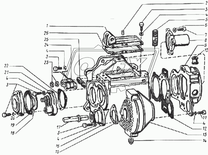 Корпус, крышки, прокладки 54А-4-1