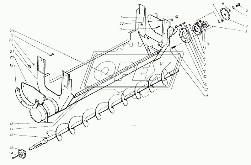 Шнек зерновой (КДМ2-21Д)