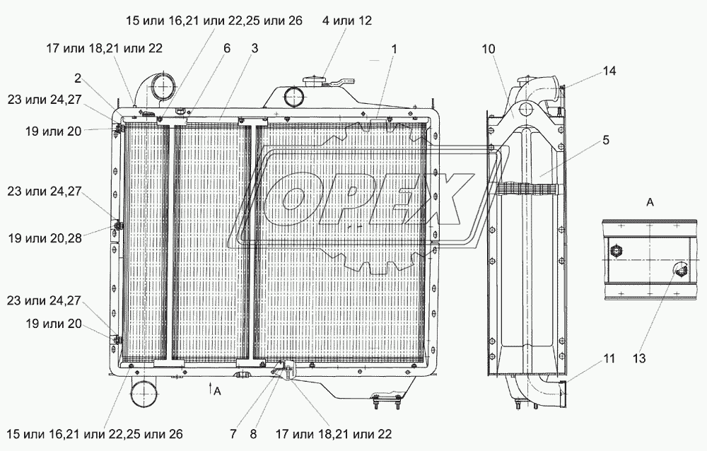 Блок радиаторов (250.13.000-02)