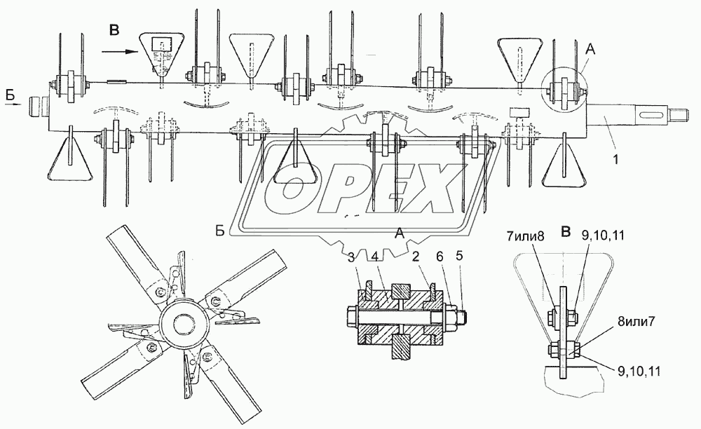 Ротор измельчителя (КЗК 0290140А)