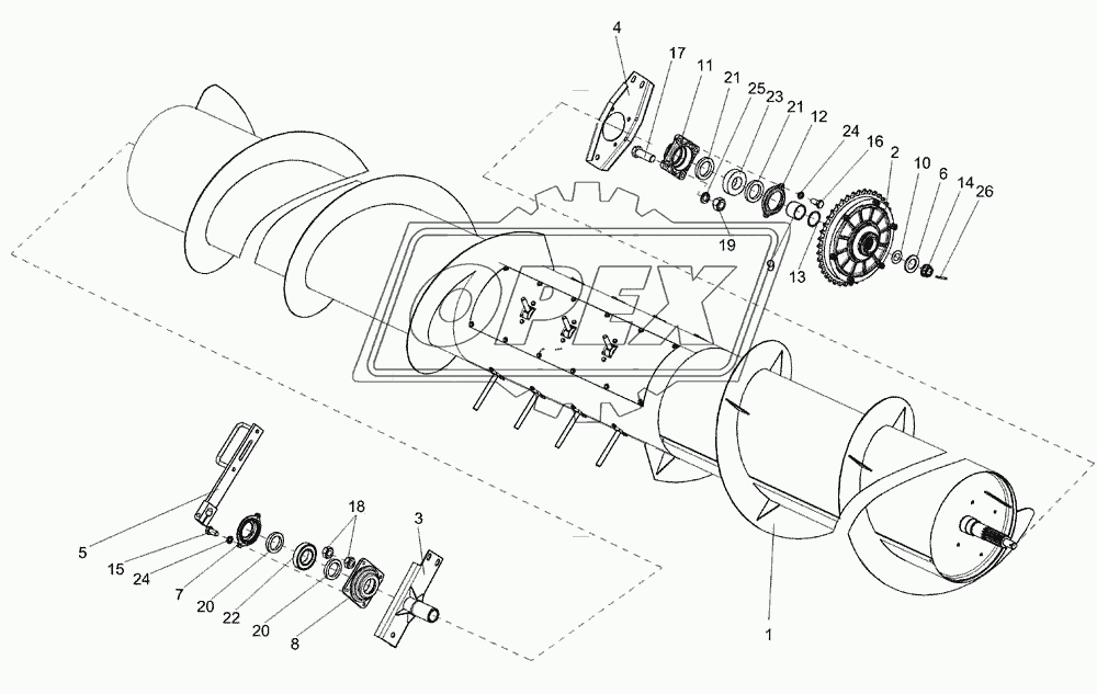 Установка шнека (КЗР 1502000-03)