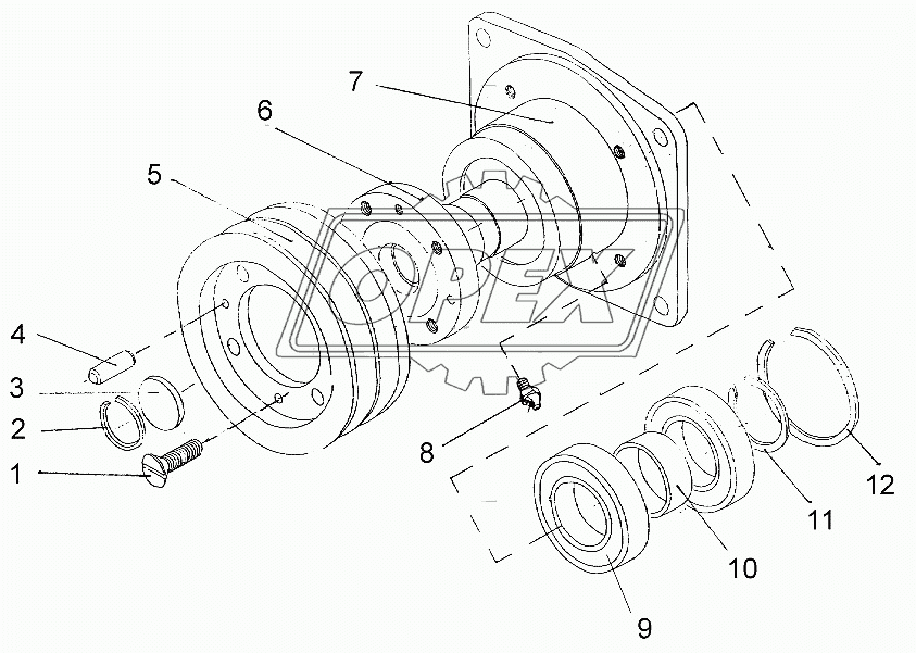 Шкив в сборе 236Н-5-8-1А