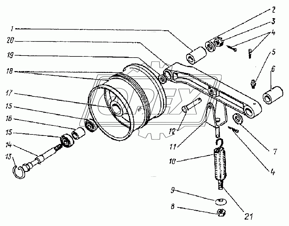 Шкив натяжной КДМ3-19