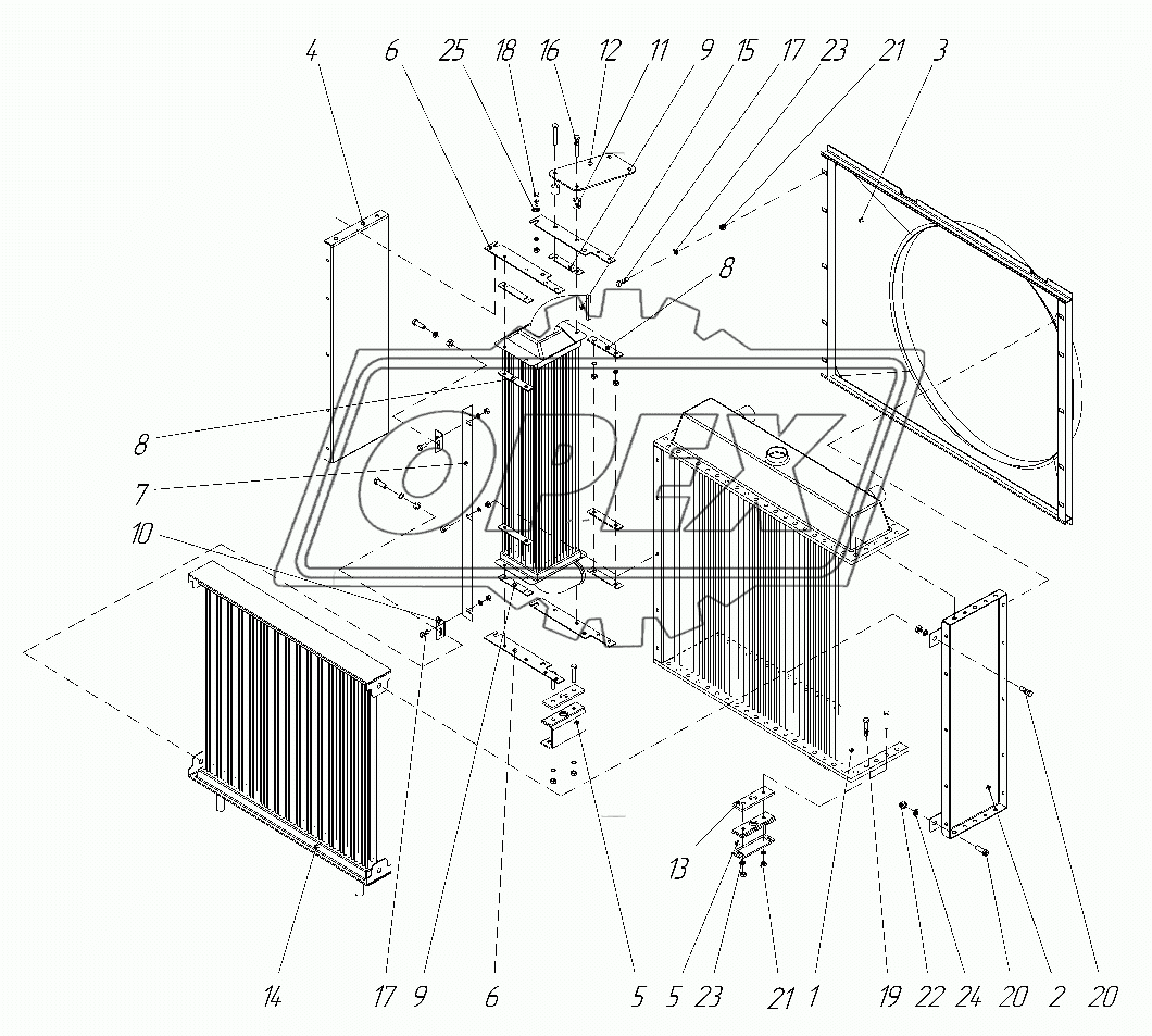 Блок радиаторов 442Н-4-77