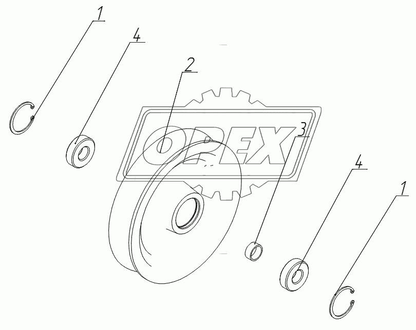 Ролик в сборе ЖКН 5-2-25Ш