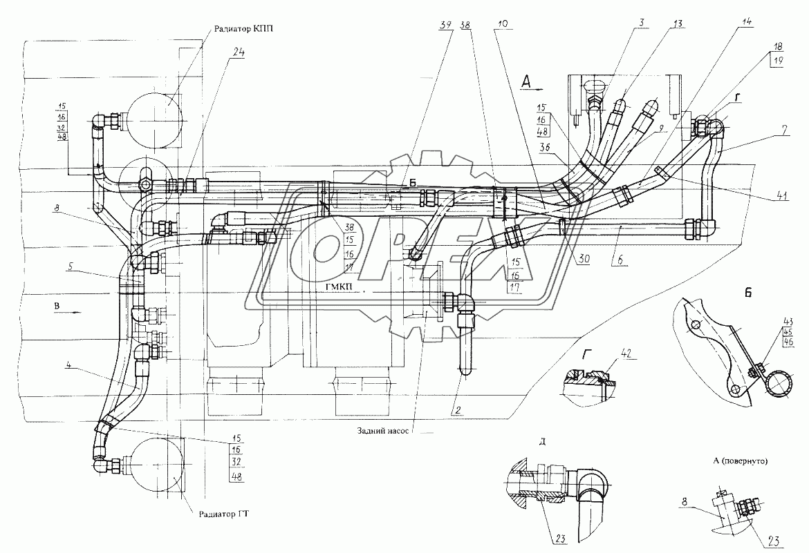 Маслопроводы ГМКП с гидрозамедлителем 7428-1719010-10 1