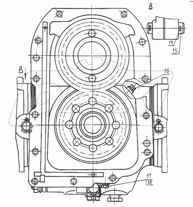 Редуктор второго переднего моста 7428-2322010