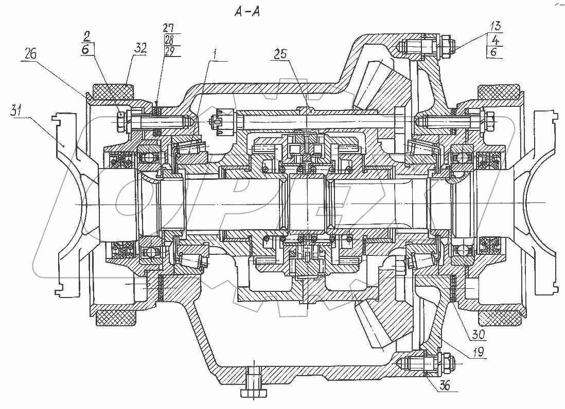 Редуктор первого заднего моста 7428-2502010