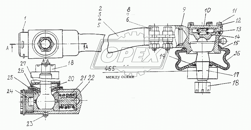 Тяга первого моста правая 535А-3003164