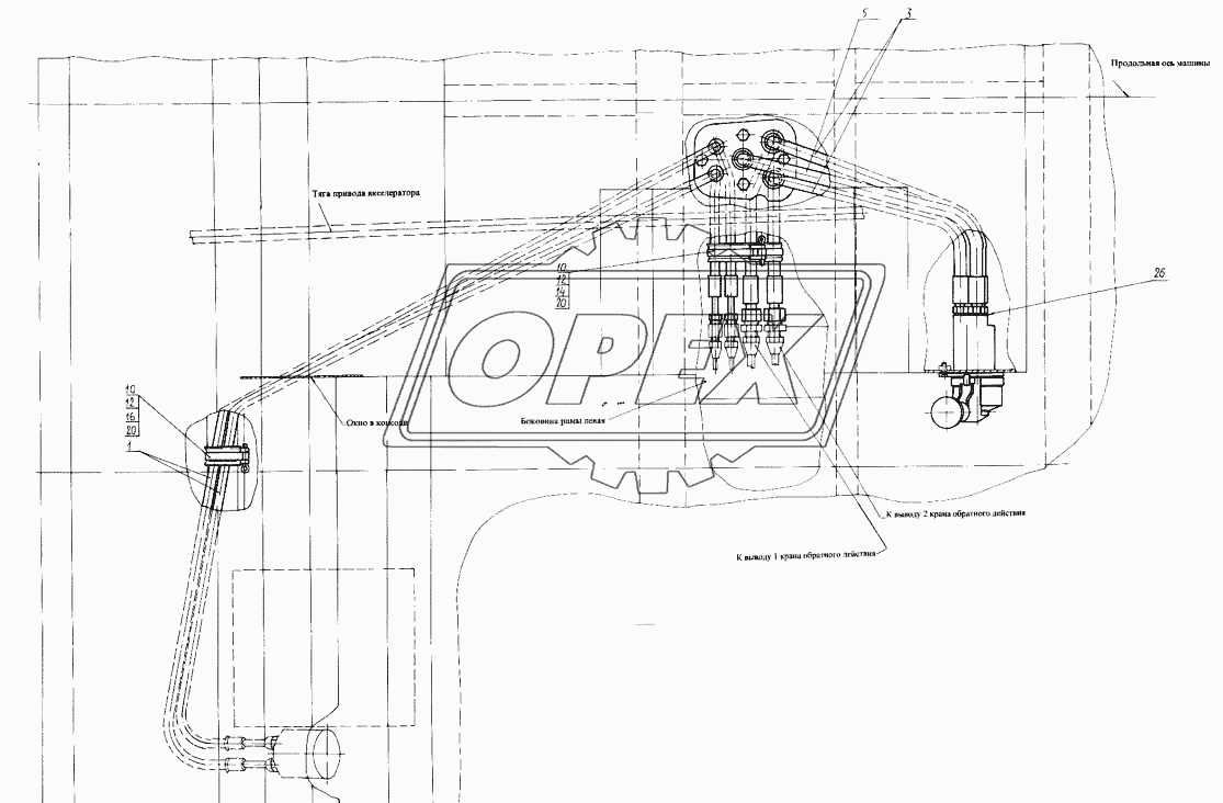 Установка тормозного крана 7426-3537001