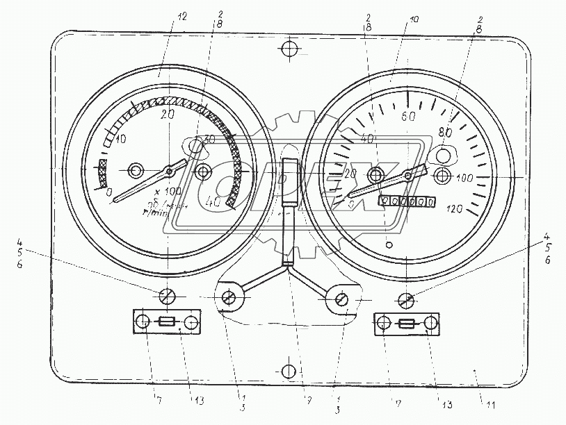 Щиток с приборами 7427-3805016