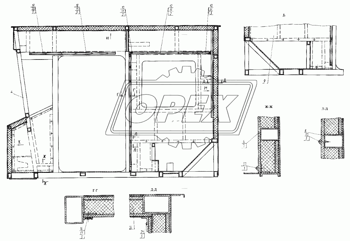 Кабина обитая и окрашенная 7428-5000012-10 1