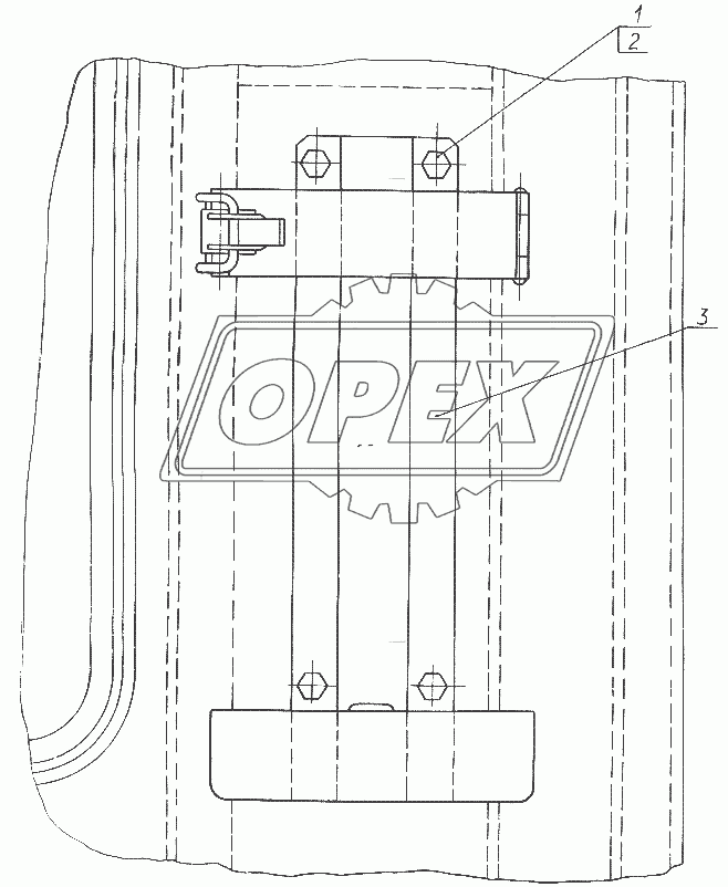 Установка кронштейна крепления огнетушителя 7427-3900030, 7427-3900031