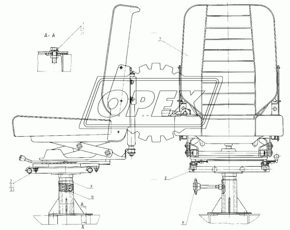 Установка сиденья 7427-6800001