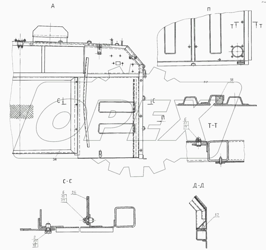 Облицовка радиатора 7427-8401010-11
