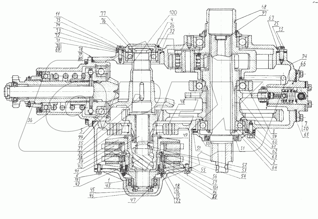 Редуктор в сборе 537Г-4501018