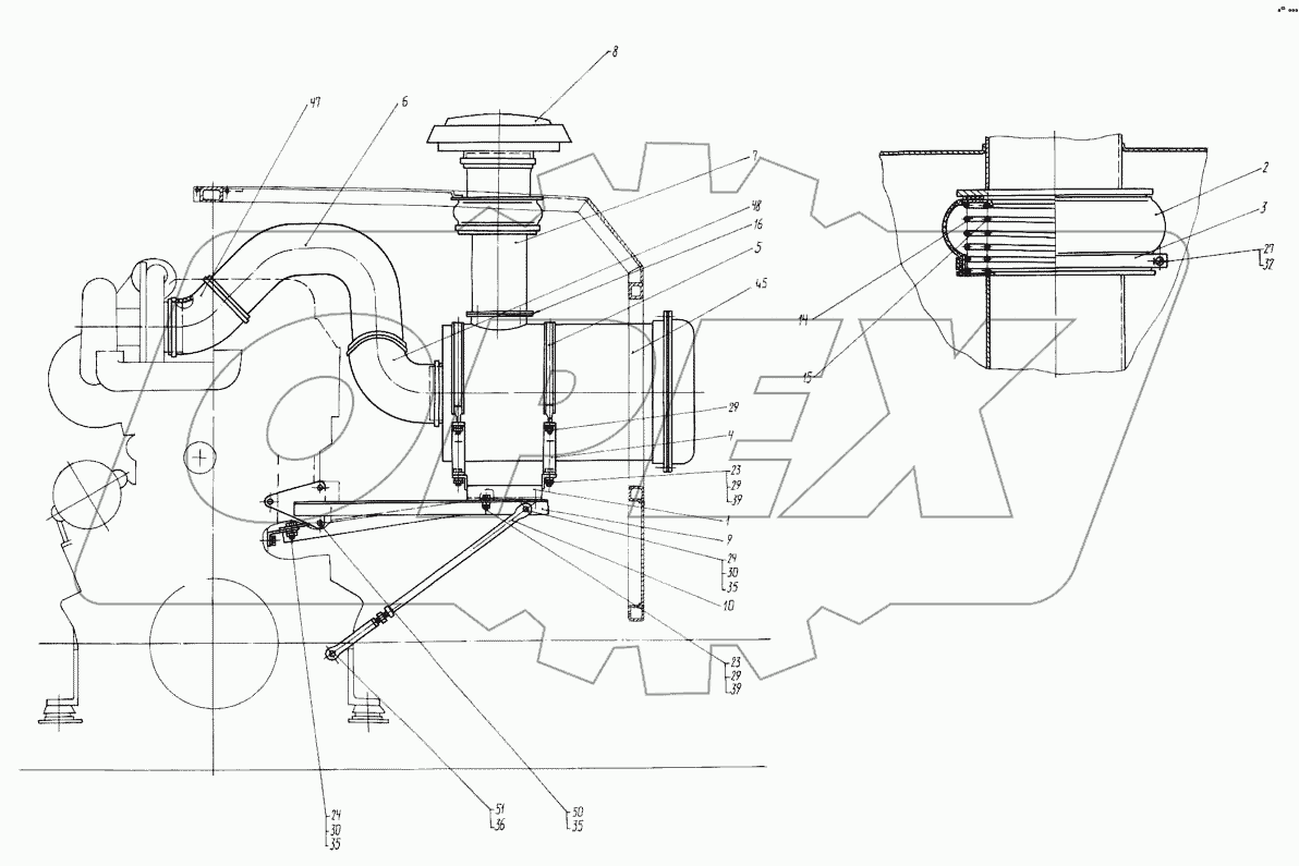 Установка фильтра воздушного 7428-1109003-50