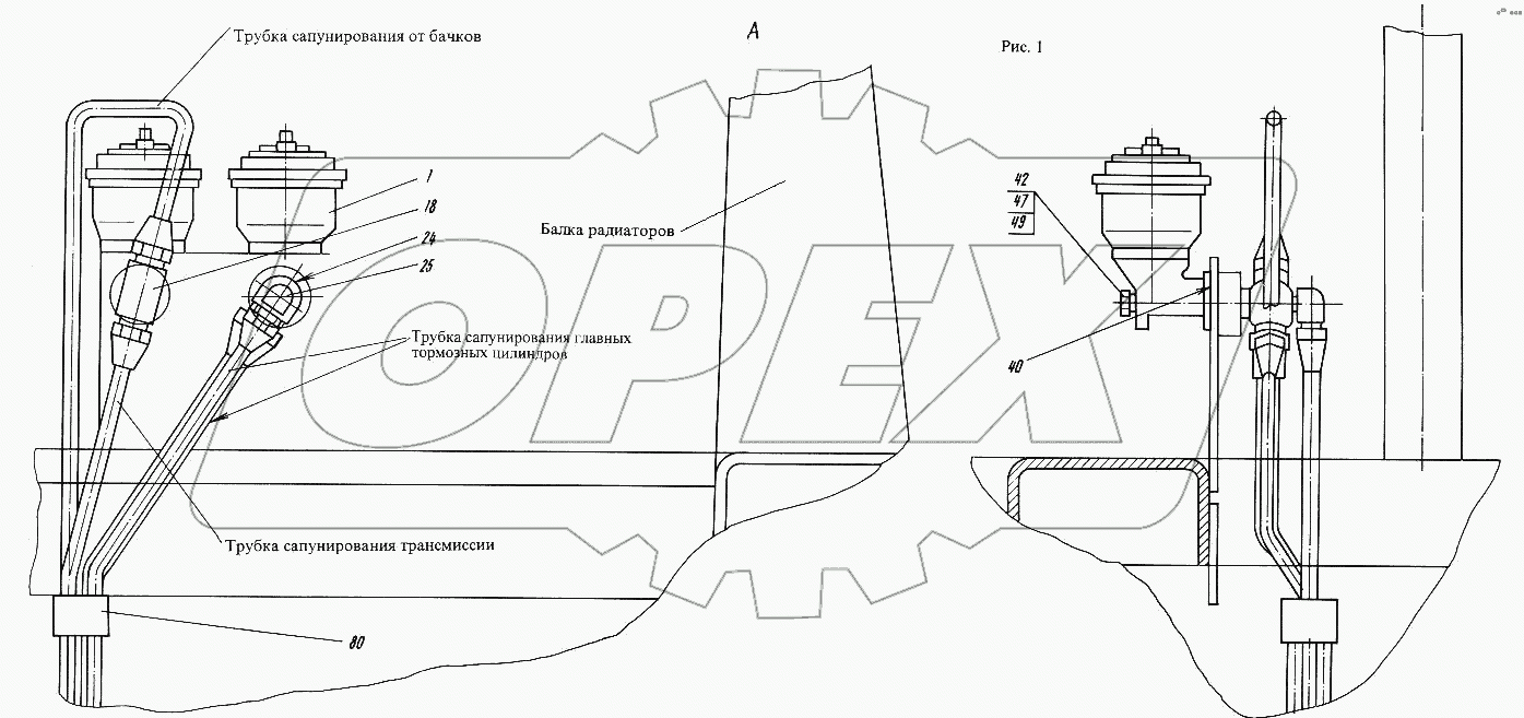 Система сапунирования агрегатов 7427-8005002
