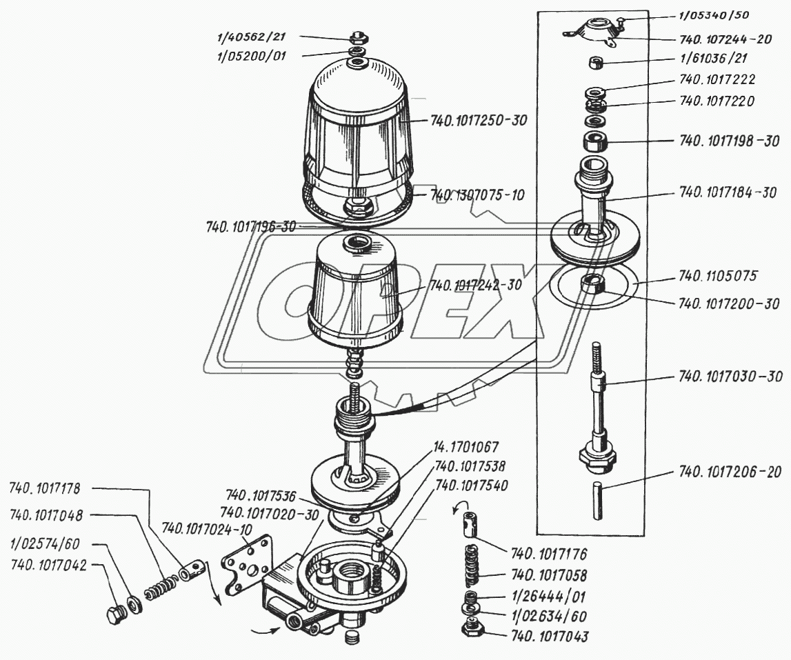 Фильтр центробежный очистки масла (вариант)