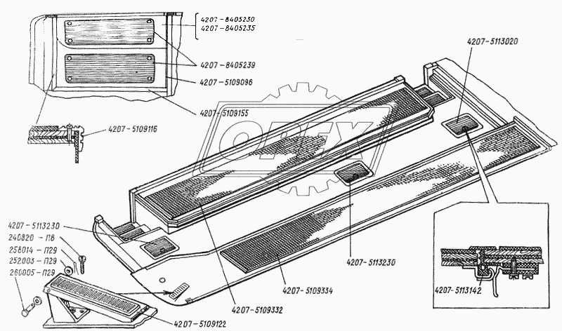 Ковры, подножки, люки