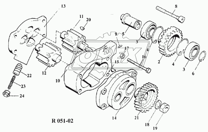 Масляный насос двигателя D10TSLL-160E2